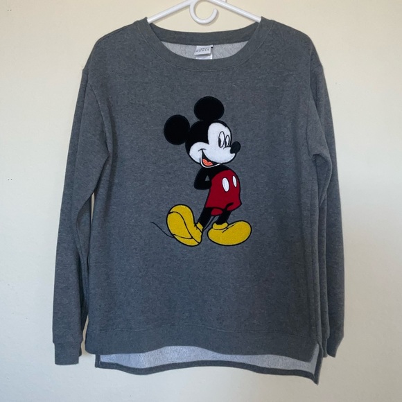 Disney's Mickey Mouse Character Sweatshirt with Chenille Patch Size Large - Picture 1 of 6